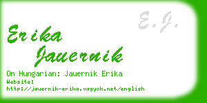 erika jauernik business card